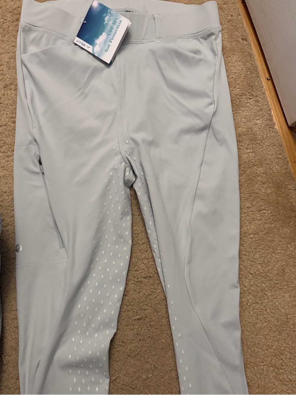 Women’s Performance Riding Leggings in Light Gray